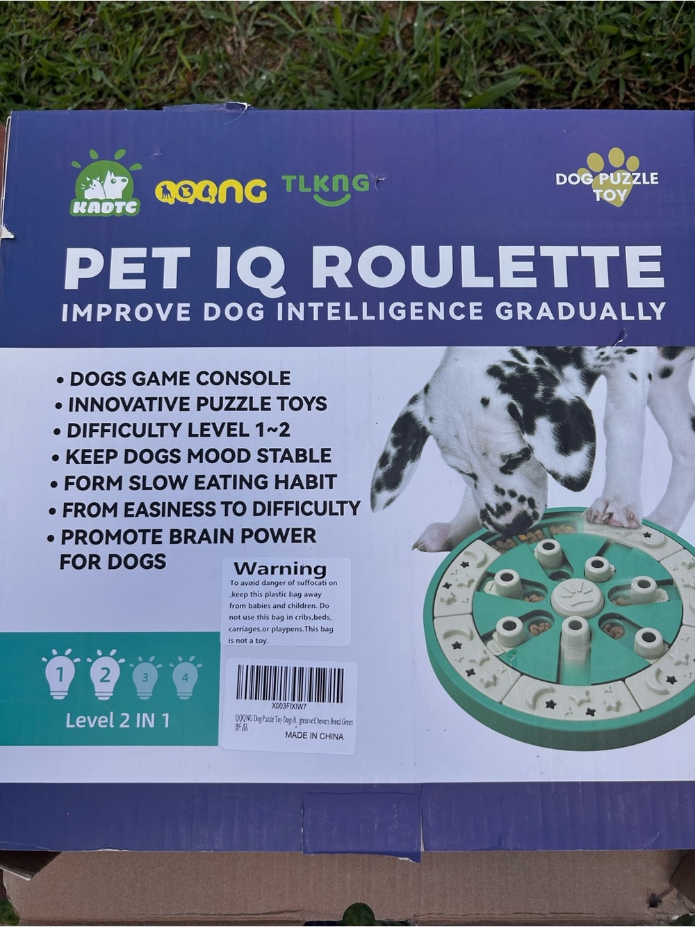 KADTC Pet IQ Roulette Dog Puzzle Toy - Green